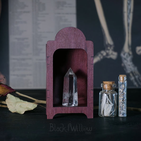 Small Purple Heart Apothecary Niche