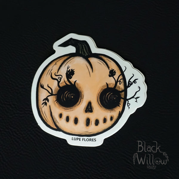 Pumpkin Lashes Vinyl Sticker