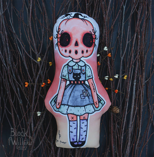Candy Corn Art Doll Pillow